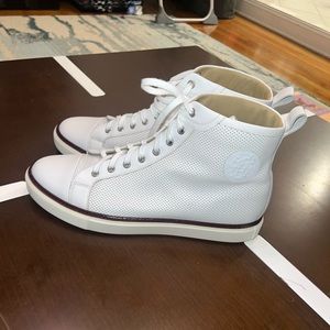 Hermes White Perforated Leather Jimmy High